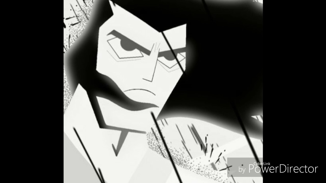 Cartoontale duel with the samurai from the past-