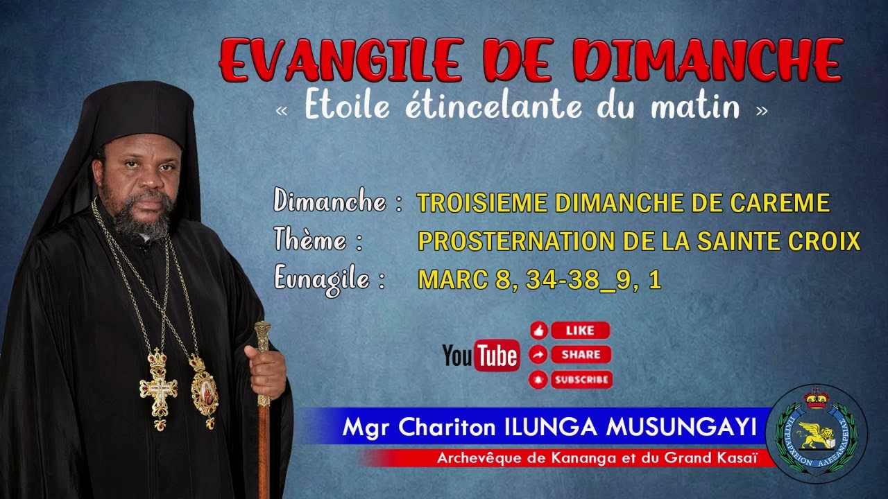 Évangile de Dimanche (Marc 8, 34-38_9, 1) Troisième dimanche de Carême 