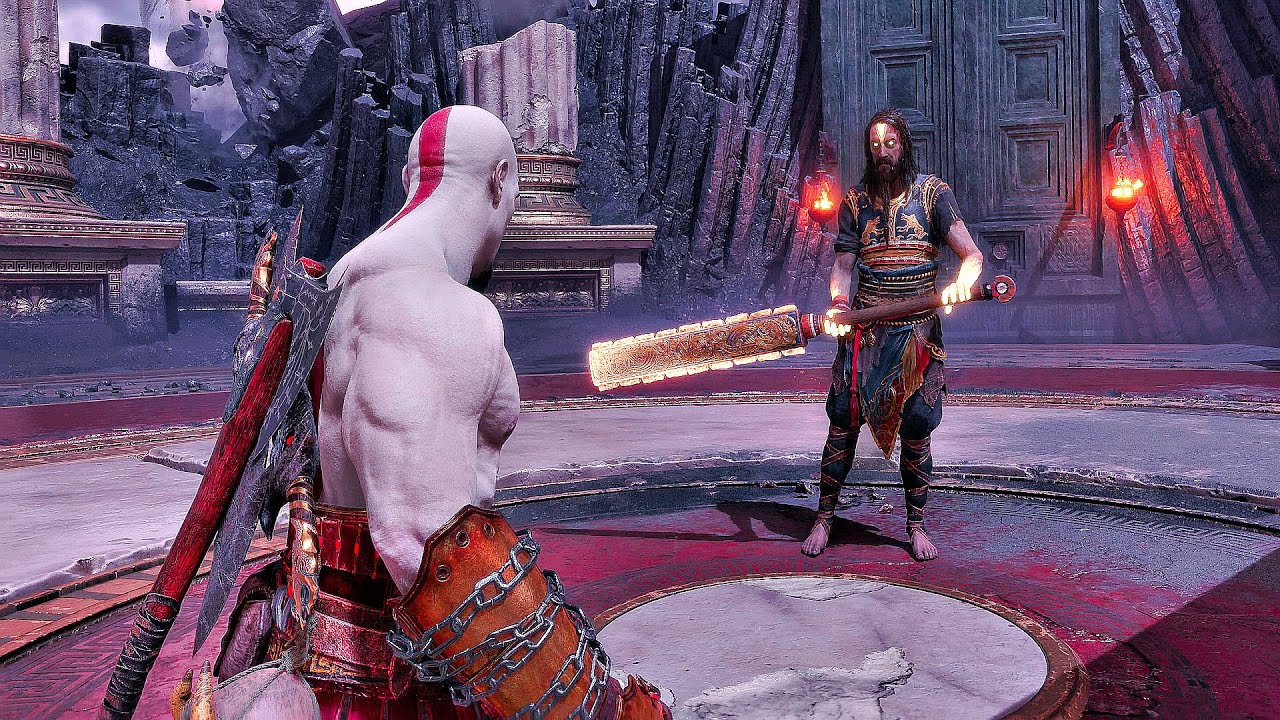 Young Kratos vs. Max-Level Tyr Boss Fight (God of War Ragnarok Valhalla DLC)