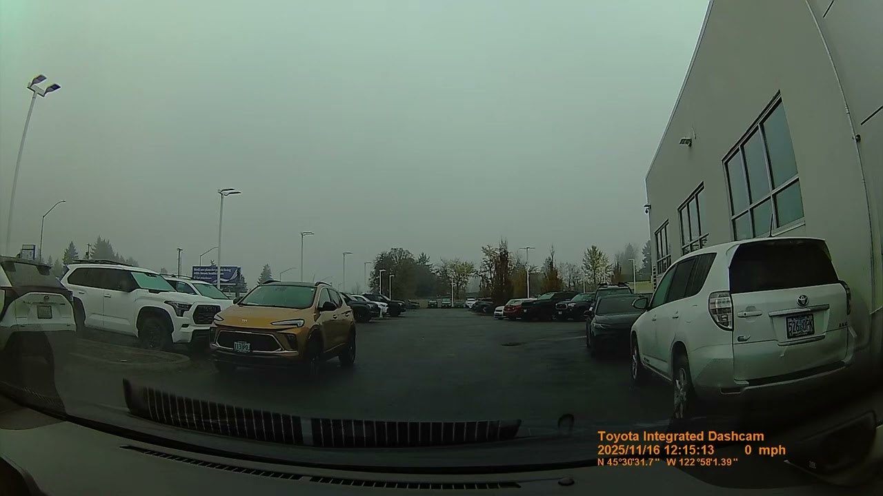 Watch Royal Moore Toyota employee in white car make illegal pass - then he turns into Toyota!
