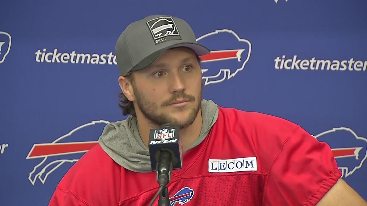 Josh Allen talks football (not his wedding) at Bills mini-camp