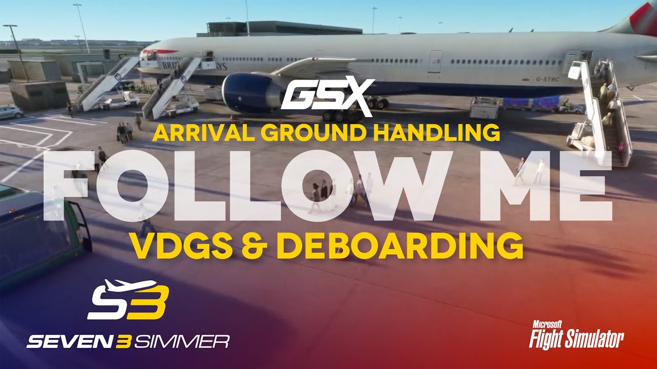 ОБНОВЛЕНИЕ GSX PRO 3.1.2 «Следуйте за мной», VDGS и высадка. ЧАСТЬ 2 #microsoftflightsimulator #m...