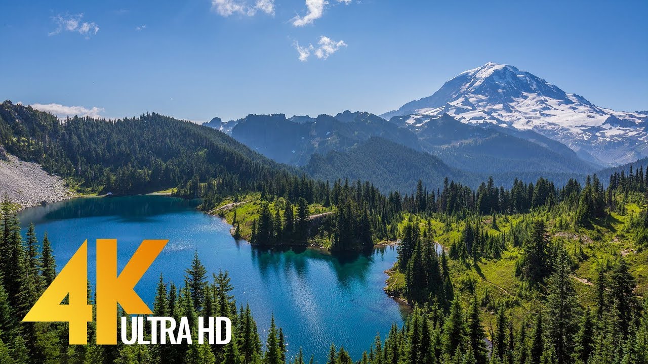 Mount Rainier, Summer in 4K - National Park, Washington State - Short Preview