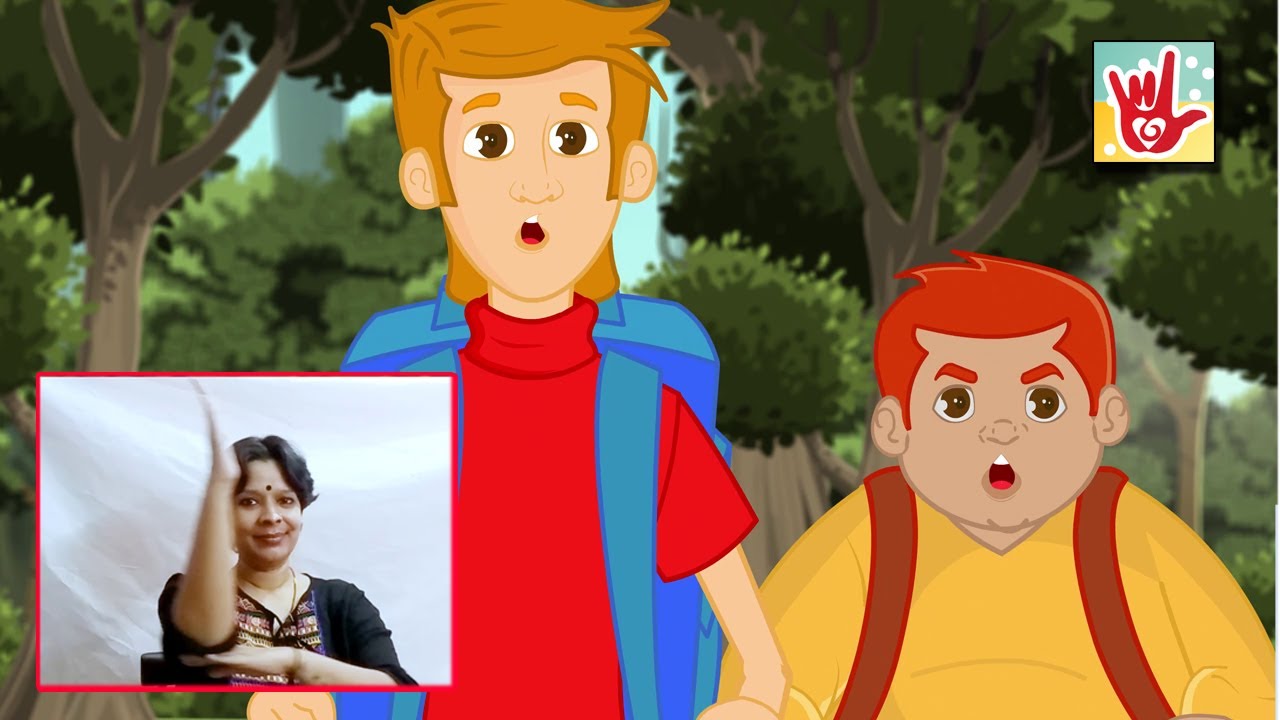 Short Stories In Sign Language | The Bear and The Two Friends | Sign Language Animated Moral Story