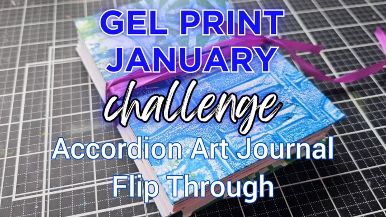 Gel Print January Accordion Art Journal
