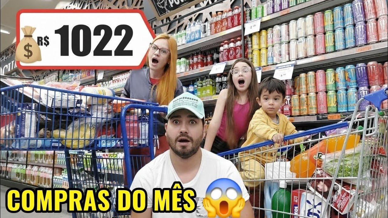 FIZEMOS A COMPRA DO MÊS EM FAMÍLIA E NOS ASSUSTAMOS COM OS PREÇOS 😱 MUITO BOM 😍