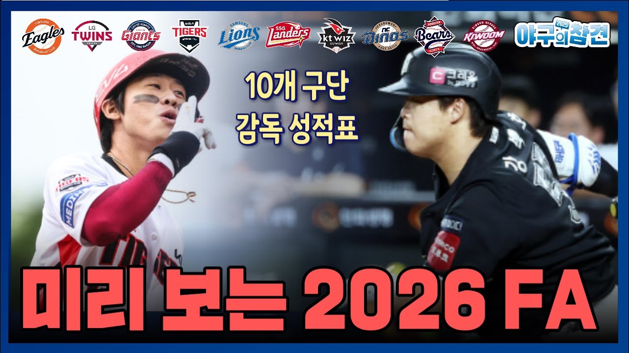 야참19회) 미리 보는 2026 FA│10개 구단 감독 성적표 [2025 야구의 참견⚾ Full ver.] 250811 #박찬호 #강백호 #kbo