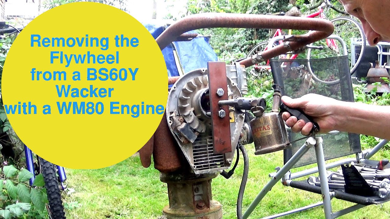 Removing the Flywheel from a BS60Y Wacker with a WM80 Engine.