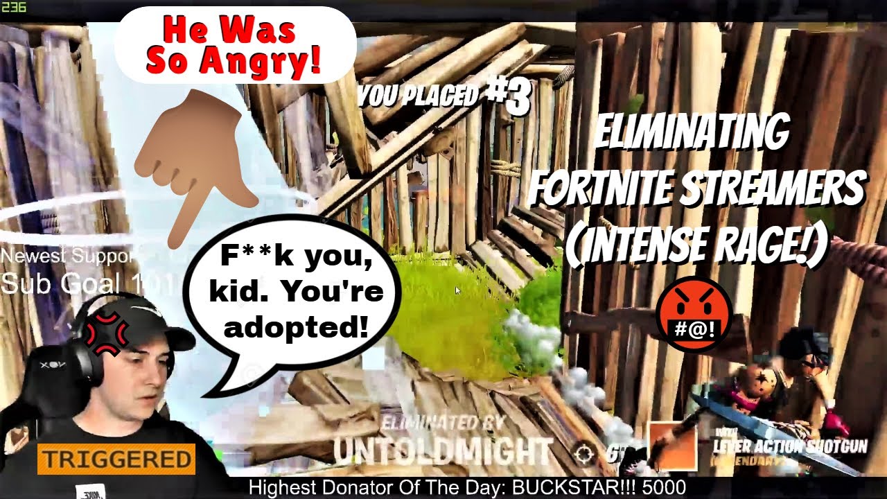UntoldMight Eliminating Fortnite Streamers (with Their Reactions), Vol. 1