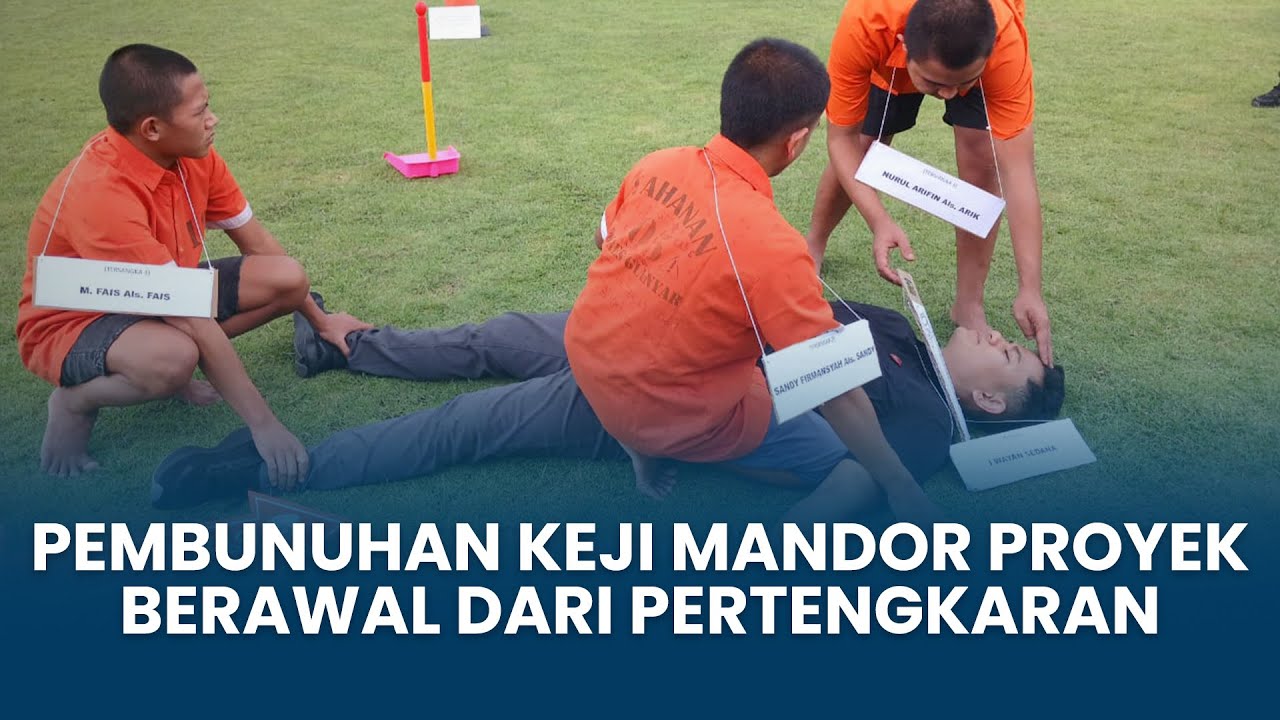TERUNGKAP, Pembunuhan Keji Mandor Proyek di Gianyar Berawal dari Pertengkaran, Ini Rekonstruksinya