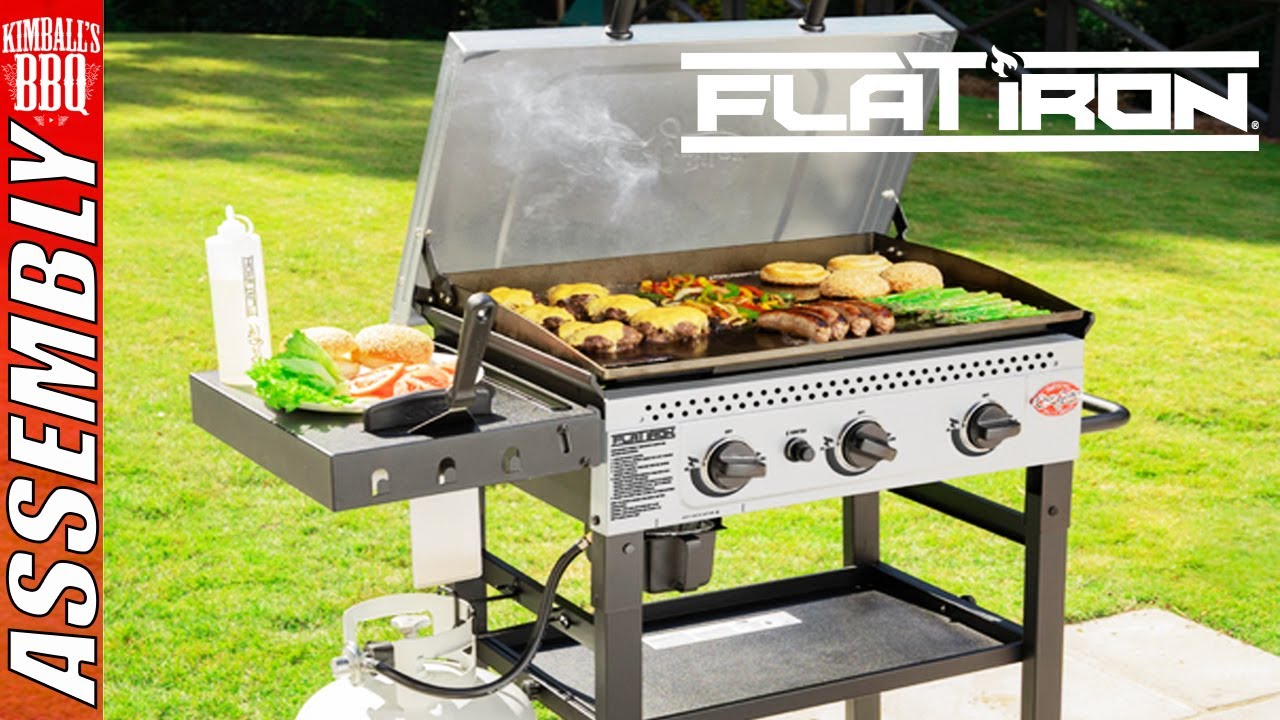 Char-griller Flatiron 3 Burner Assembly & Burn in with Smashburgers