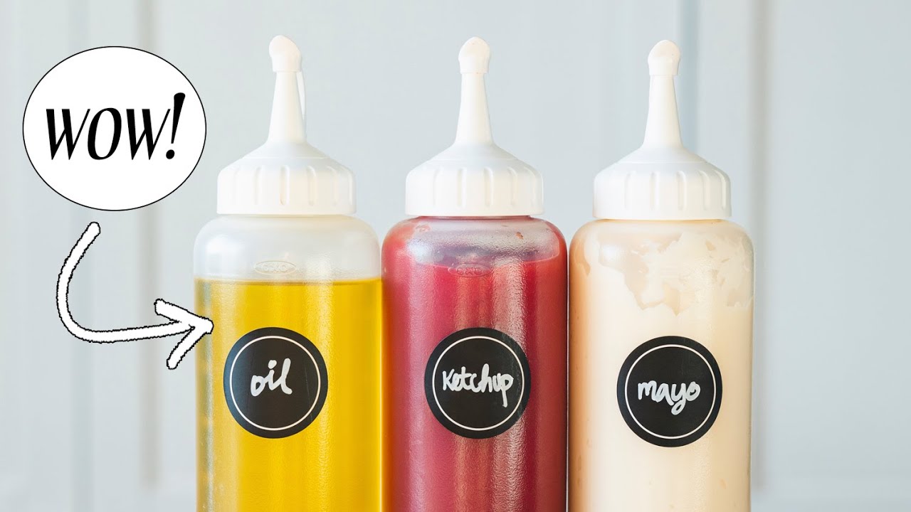 SQUEEZE BOTTLES No Spill FOOD STORAGE | Kitchen Organization