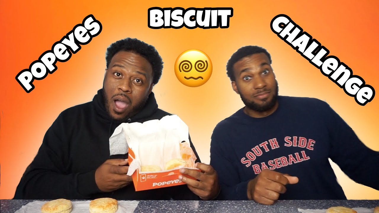 POPEYES BISCUIT CHALLENGE | NO WATER 😳|