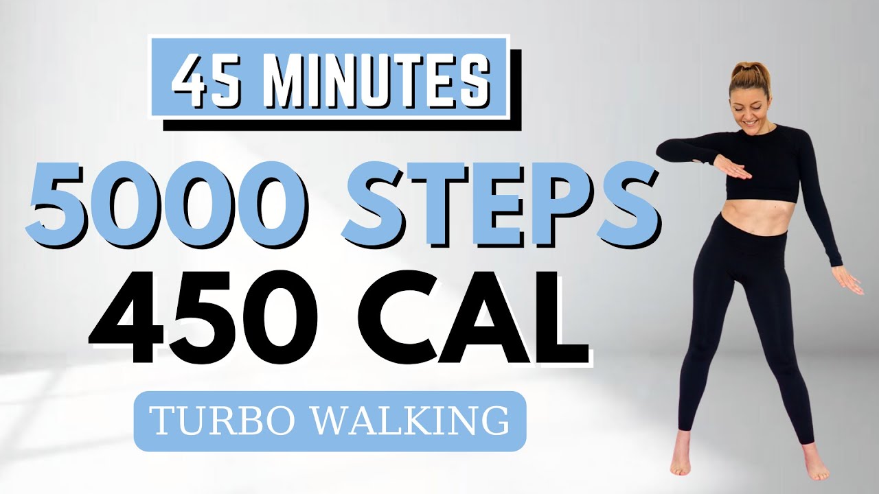 🔥5000 STEPS TURBO WALKING🔥WALKING EXERCISE FOR WEIGHT LOSS🔥KNEE FRIENDLY🔥NO JUMPING🔥FAT BURNING🔥
