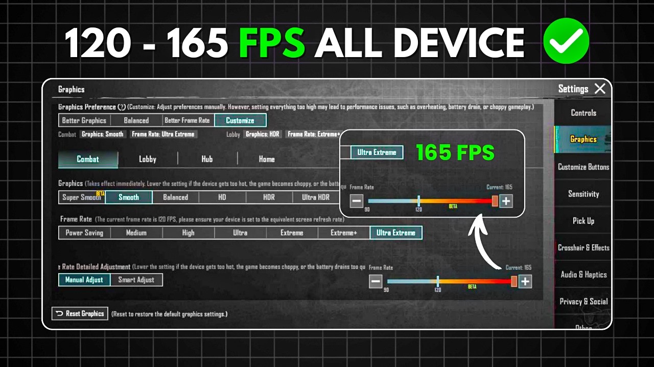 165 FPS in BGMI/PUBG 4.2 | Unlock 120, 144 & 165 FPS on Any Android | No Root | 120 FPS GFX Tool