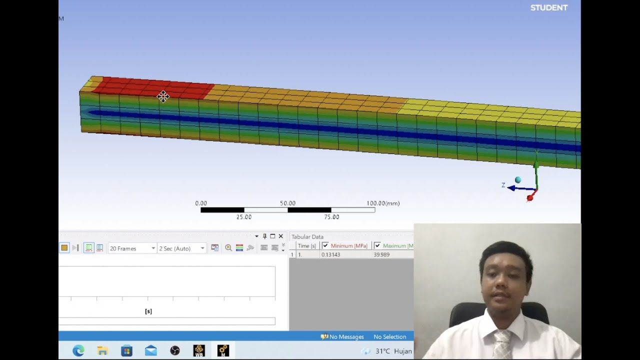 Tutorial Simulasi pertama dengan ANSYS Workbench: Tegangan dan deformasi sederhana (Structural)