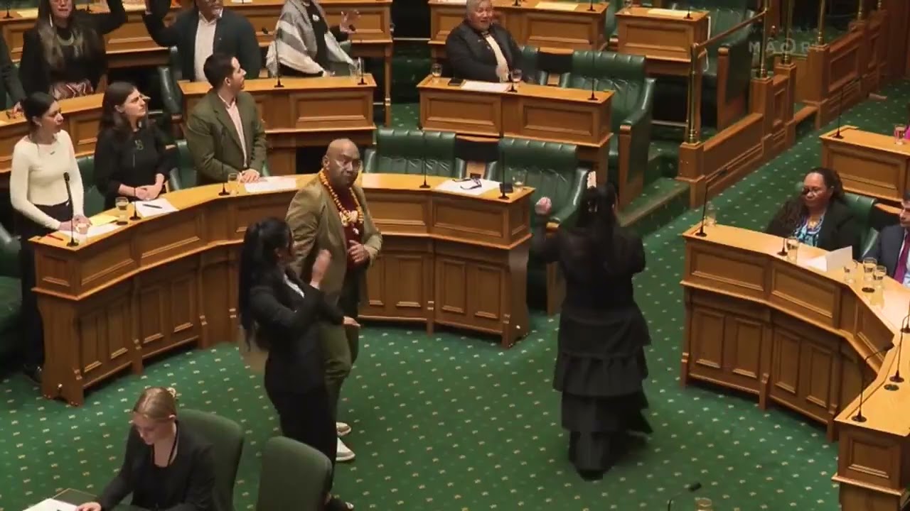 Gen&ccedil; milletvekili haka dansı yaparak tasarıyı yırtıp attı