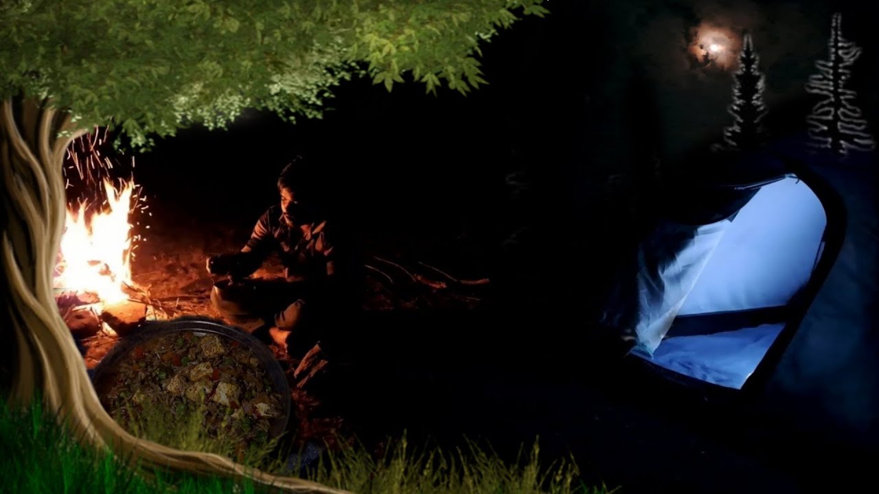 Jungle Night Camping Experience | Bonfire & Tent Stay 🌙
