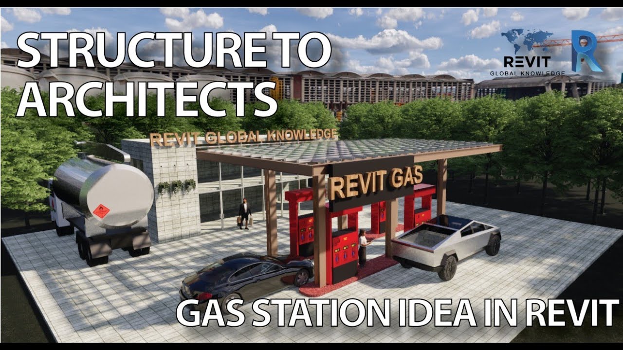 REVIT BEGINNER  -Gas Station Modeled in Revit 🔥🔥🔥