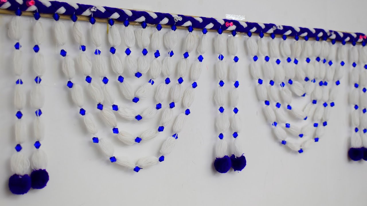 बिना क्रोसिया और साँचा के बनायें आसान डिज़ाइन तोरन CHRISTMAS SPECIAL VERY EASY TO MAKE DOOR HANGING