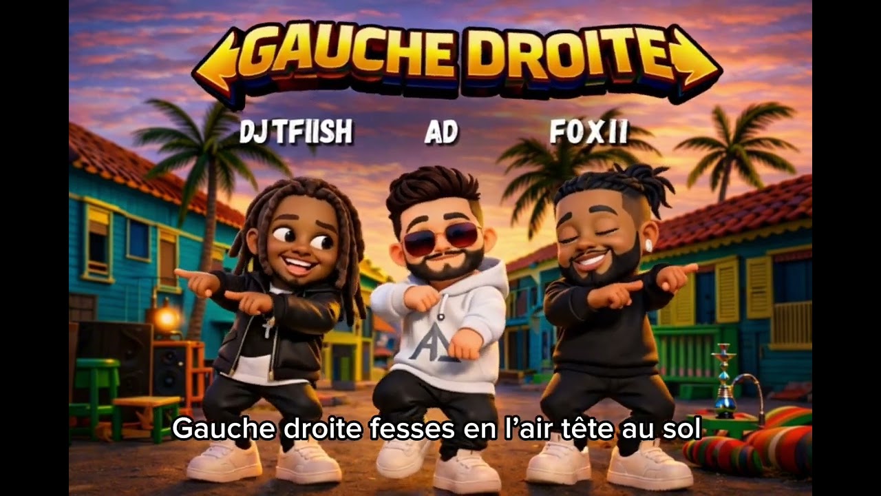 DJ TFIISH X AD X FOXII - GAUCHE DROITE (lyrics vid&eacute;o)