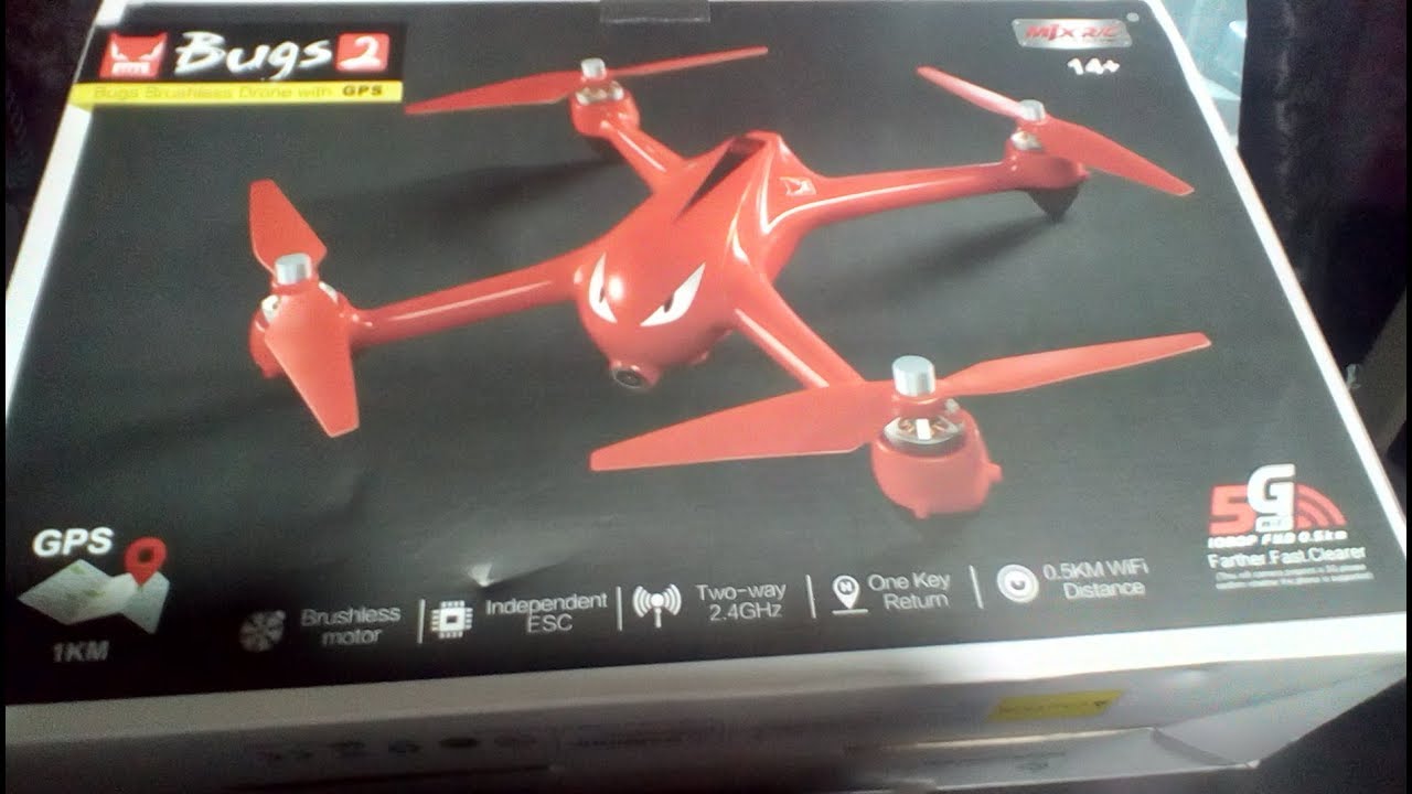 MJX Bugs 2 RED GPS DRONE Quick Unboxing thoughts Review