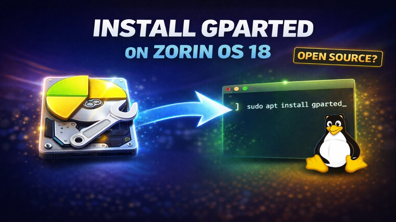 Как установить GParted на Zorin OS 18 Pro | Полное руководство: разделы диска, ESP, root и подкачка