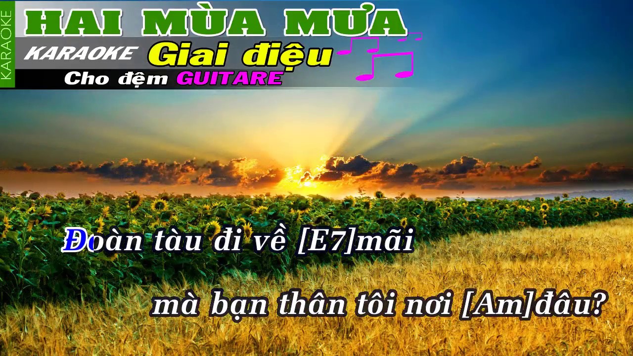 Hai mùa mưa - Karaoke Guitar Nhạc cho Phòng Trà 2018 | Quán Cafe | Giai điệu Guitar Ngọt Ngào NVD