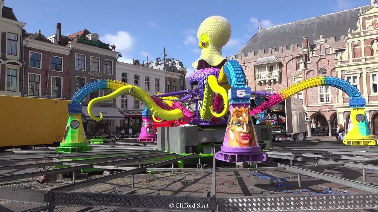 Kermis Haarlem 2026 Transport en opbouw Grote Markt Deel 2