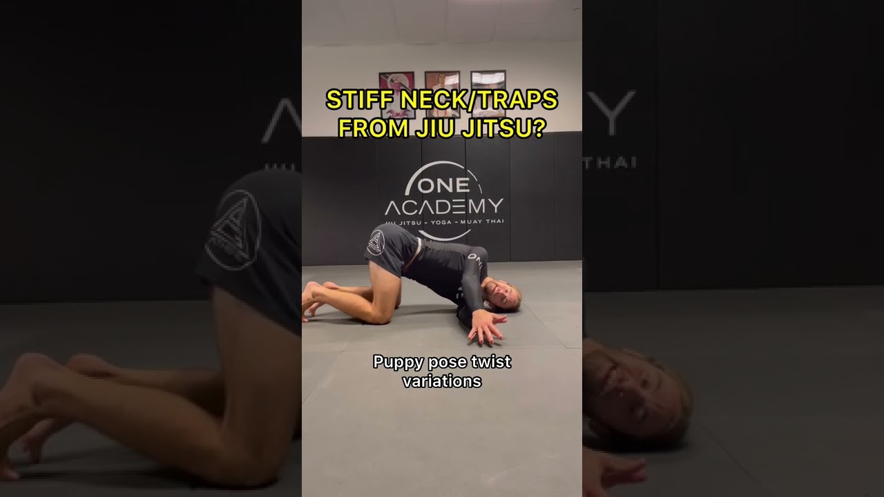 Relieve stiff neck and upper traps from rolling 🥋 