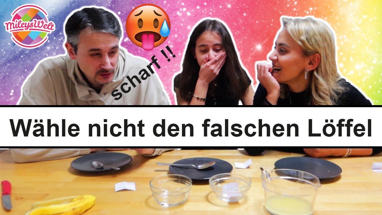 Wähle nicht den falschen Löffel !! - superscharf, süß oder sauer - Food Challenge | Mileys Welt