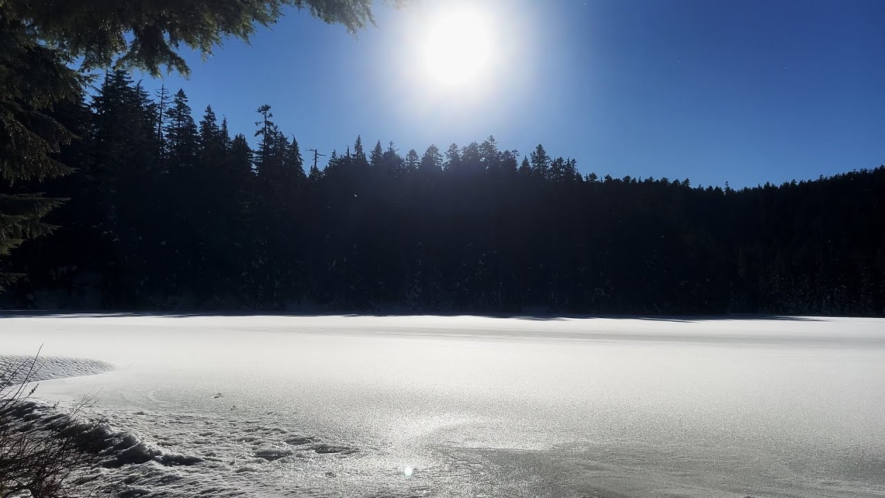 (4K UHD) FULL WINTER SNOW HIKE - Lower & Upper Twin Lakes @ Mount Hood | Frog Lake Sno-Park | Oregon