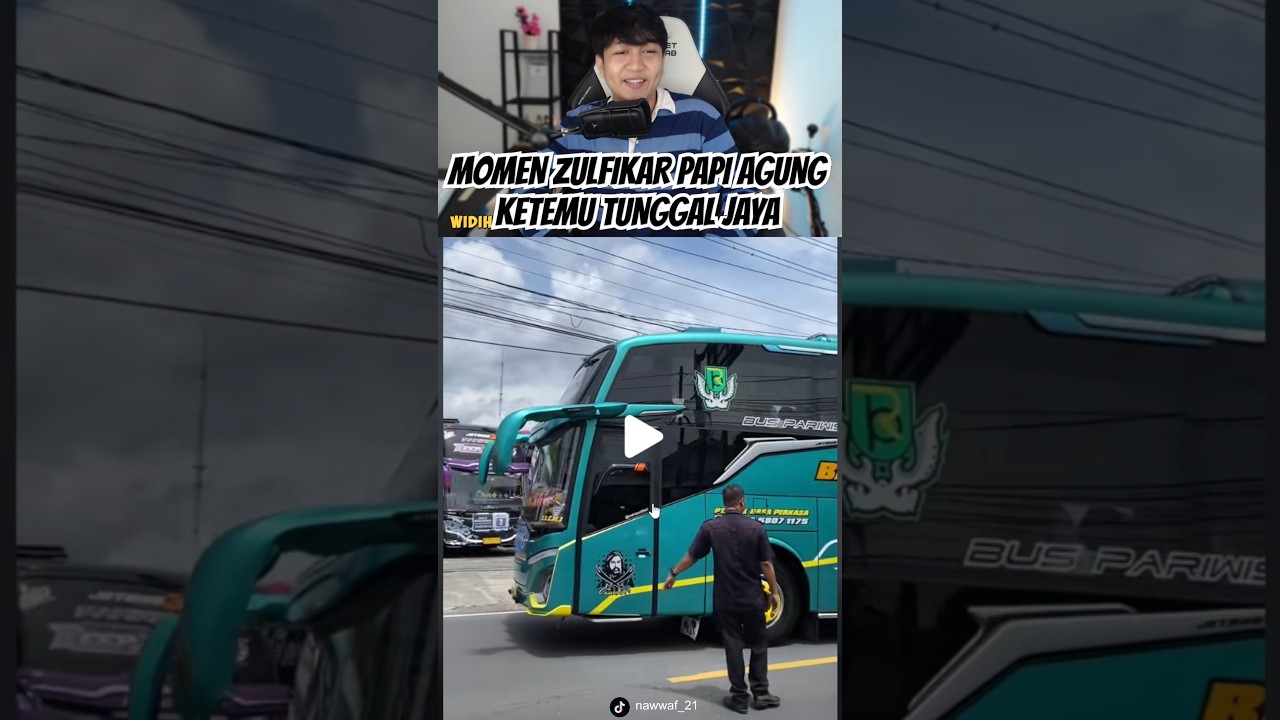 Momen Zulfikar papi agung ketemu tunggal jaya #busmania #ets2 #bussid #basuri #telolet #shorts