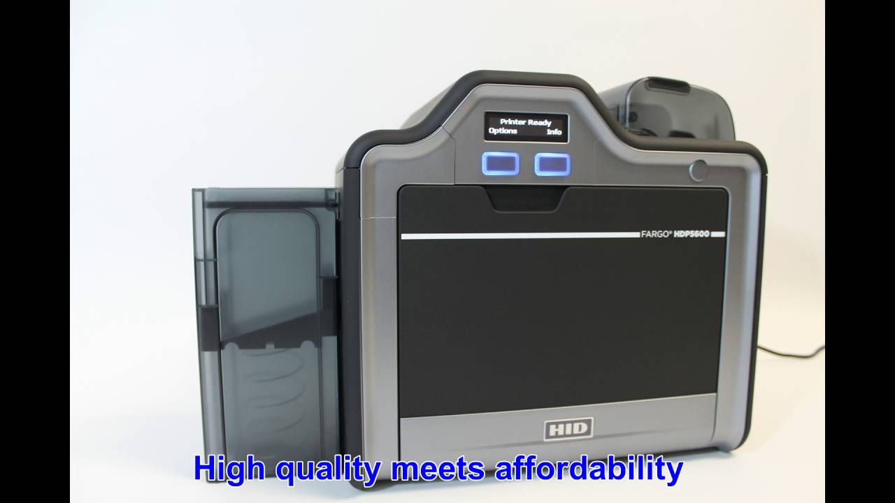 HID FARGO HDP5600 ID Badge Printer with 600 dpi for the highest quality card printing