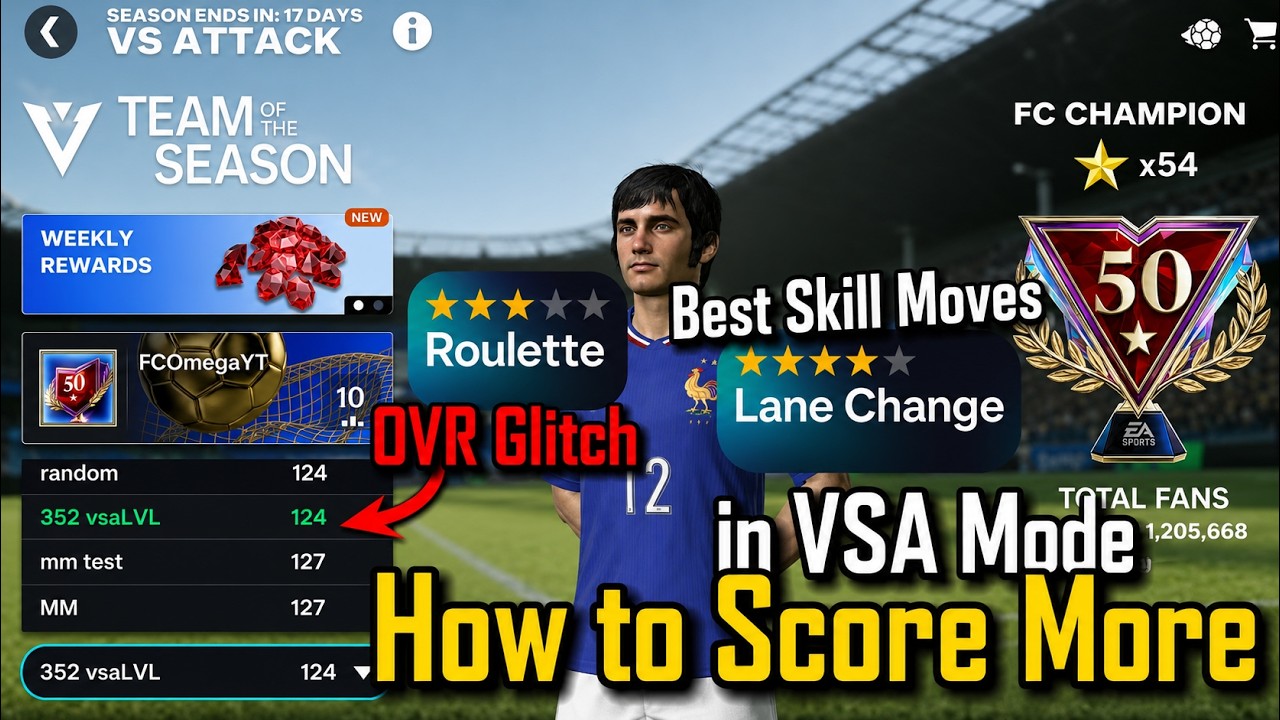 Лучшая тактика и финты для VSA в FC Mobile 2026