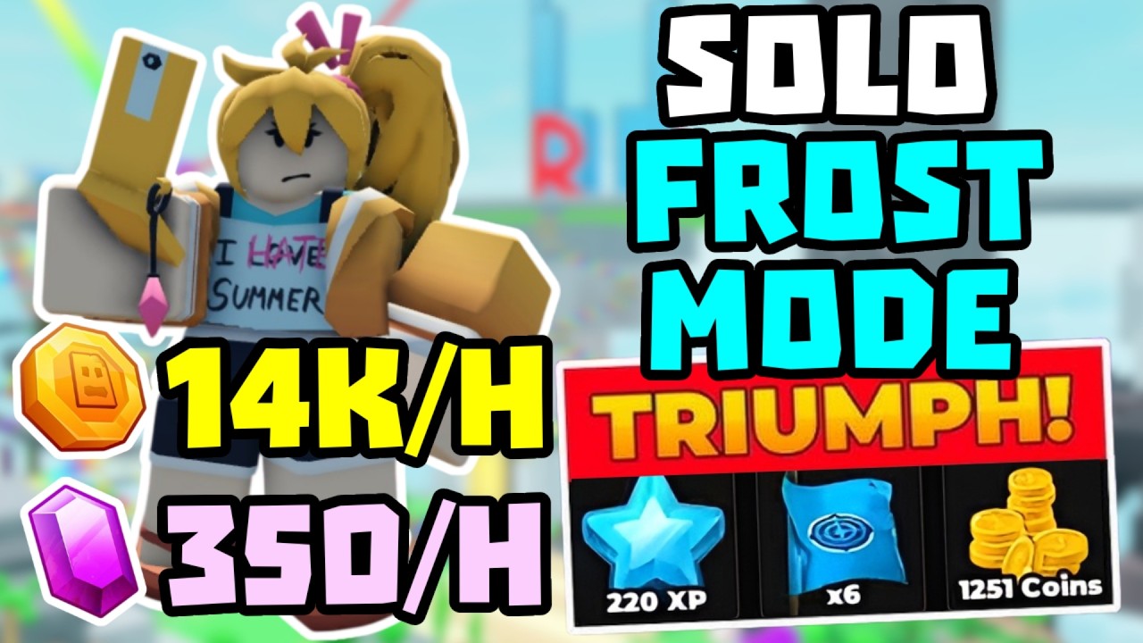 SOLO Frost Mode Фарм Монет Победа + Без Skill Tree + Полный Гайд | TDS Tower Defense Simulator