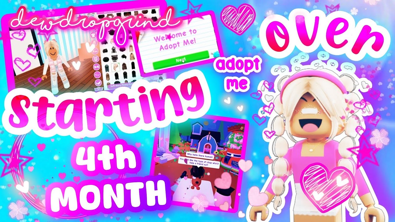 💗 STARTING OVER 💗 in Adopt Me! 4th FULL MONTH! #adoptme