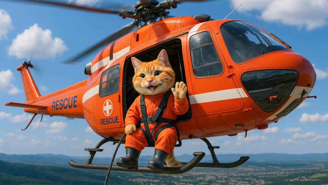 【社畜ねこのむぎ】空飛ぶむぎ 嵐の中の救助ミッション