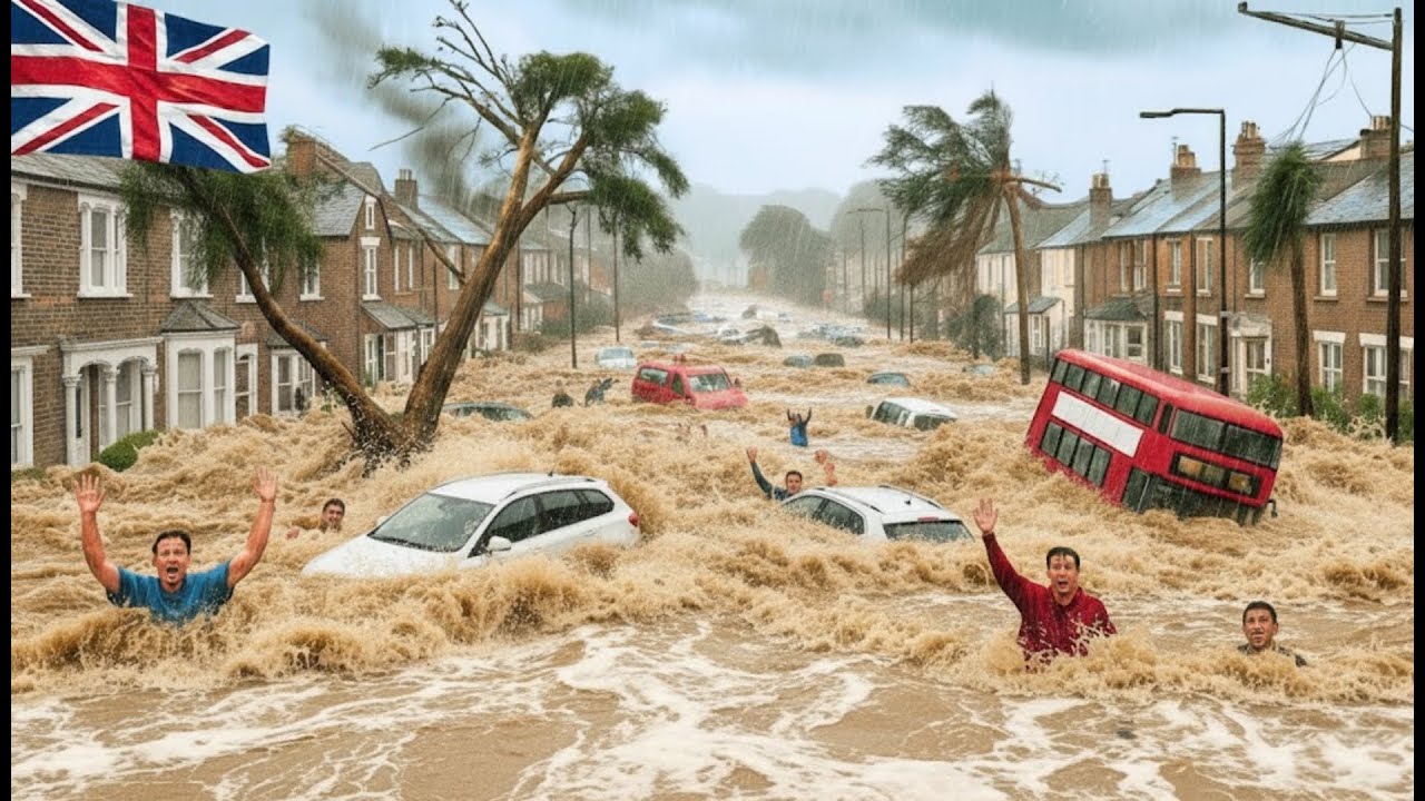 Chaos in England Today! Storm Claudia Causes Terrifying Flash Flooding Across Rural Towns