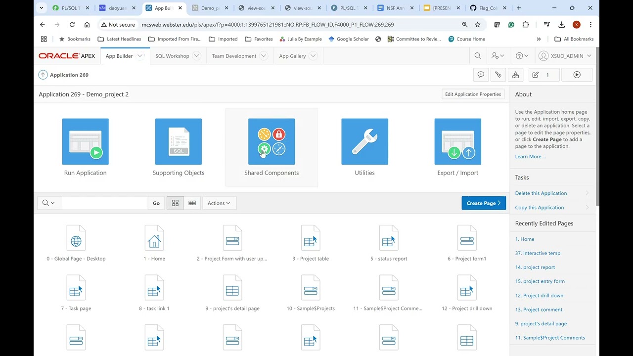 APEX -- How to add page navigation to home page