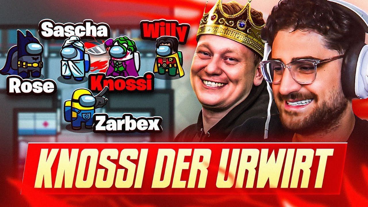 KNOSSI WIRT & XXL CRASHOUT IN AMONG US!🤬 mit unsympathischTV, Kroko, Willy & Co. 🔥