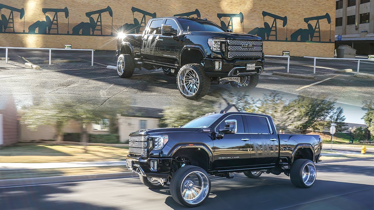 A LUXURY LIFTED 2020 GMC DENALI 2500 DURAMAX! 26X14S WITH CHROME FTS LIFT IN TEXAS