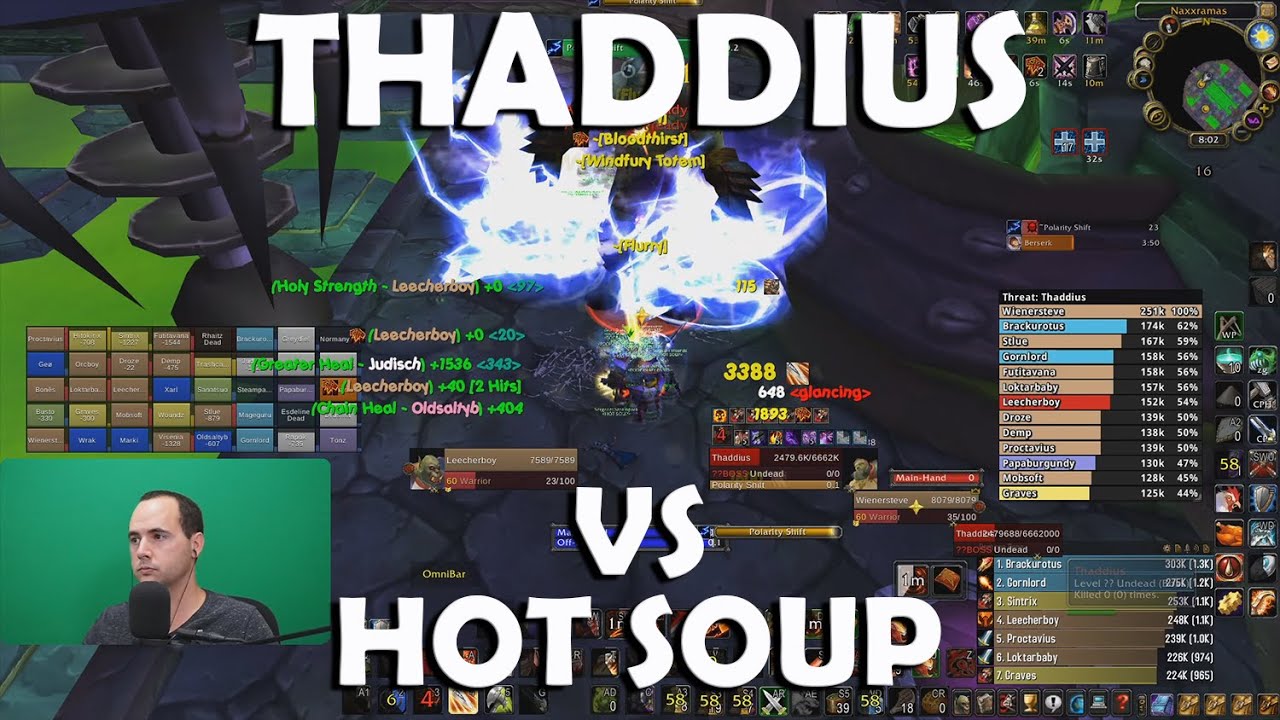 Thaddius Vs [HOT SOUP] | WoW Classic Naxxramas Boss Fight