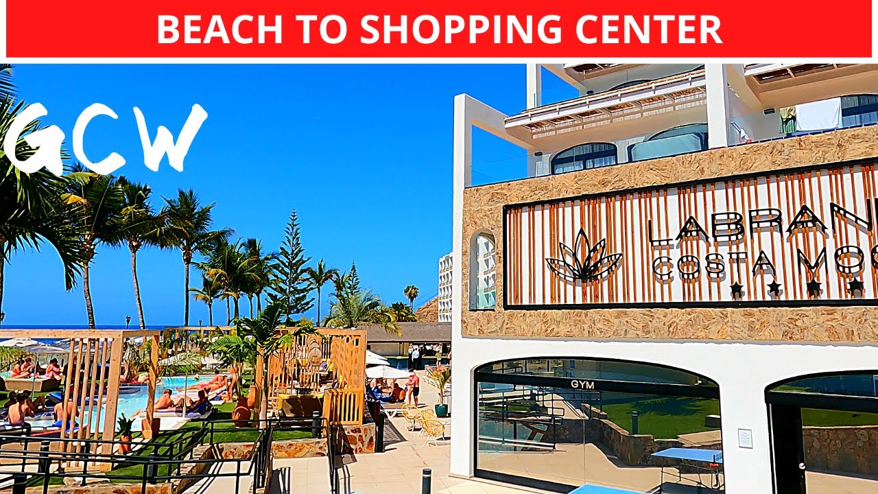 PLAYA DEL CURA Gran Canaria July 2023 🔴 Beach to Shopping Center