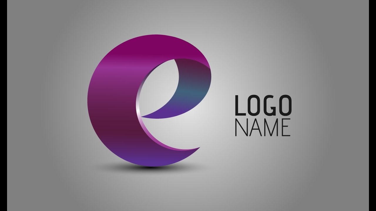 Adobe Illustrator Tutorials | How To Create 3D Logo Design | Letter e