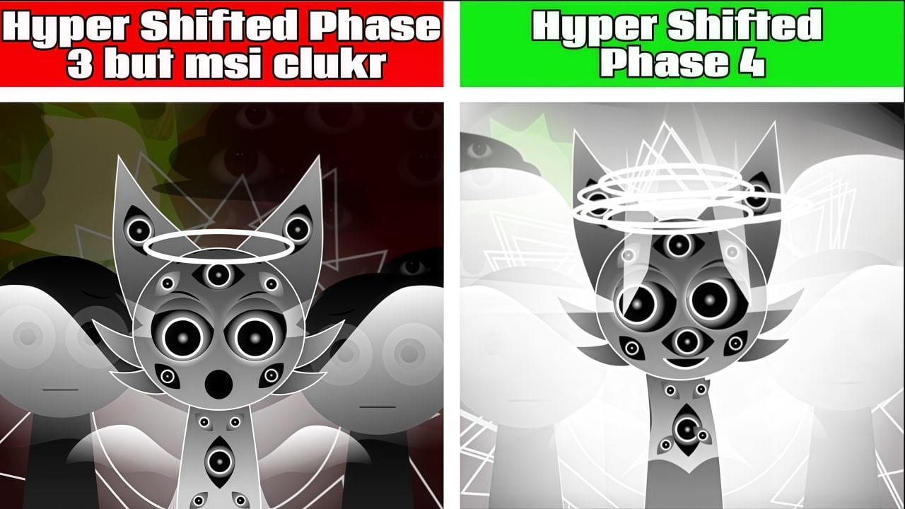 Incredibox Sprunki: Hyper Shifted Phase 3 but msi clukr vs Hyper Shifted Phase 4. Which One Better?