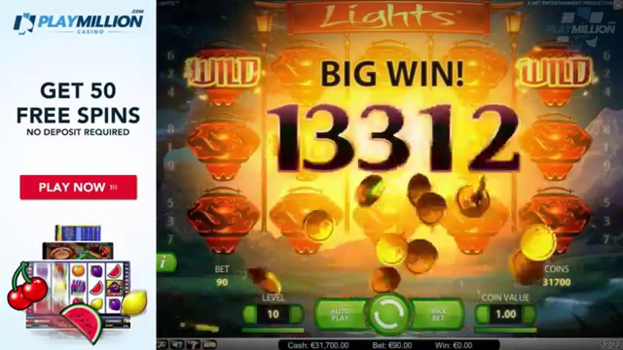 Big Win with 50 FREE SPINS Playing Lights Slot!