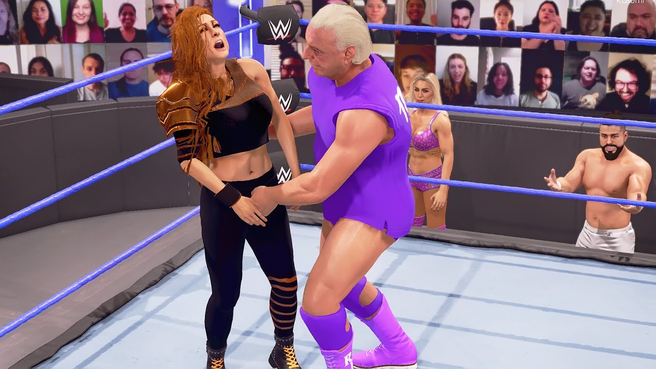 WWE 2k22: Becky Lynch vs Ric Flair Last Match, intergender wrestling