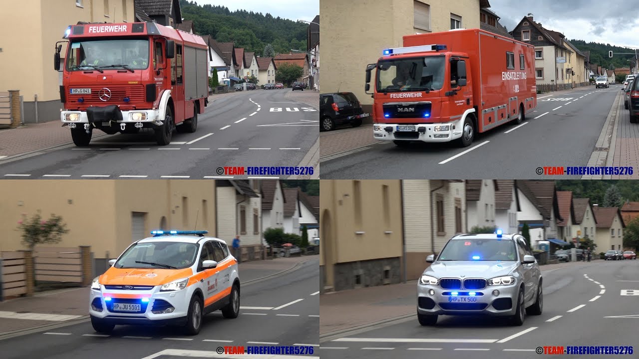 [Feuer im Hotel Zum Odenwald] Großübung von Feuerwehr und Rettungsdienst in Gorxheimertal