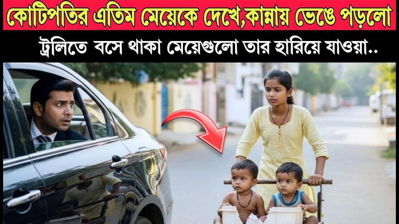 এতিম মেয়েটিকে দেখে, যখন তিনি ট্রলিতে তার মতো দুটি শিশুকে দেখে কান্নায় ভেঙে পড়লেন || Barakat Voice